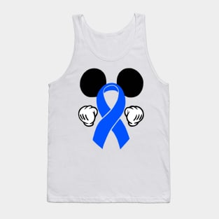 Mouse Ear Awareness Ribbon (Blue) Tank Top